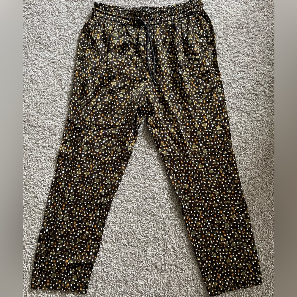 Nordstrom Black Polka Dot Cropped Pants
